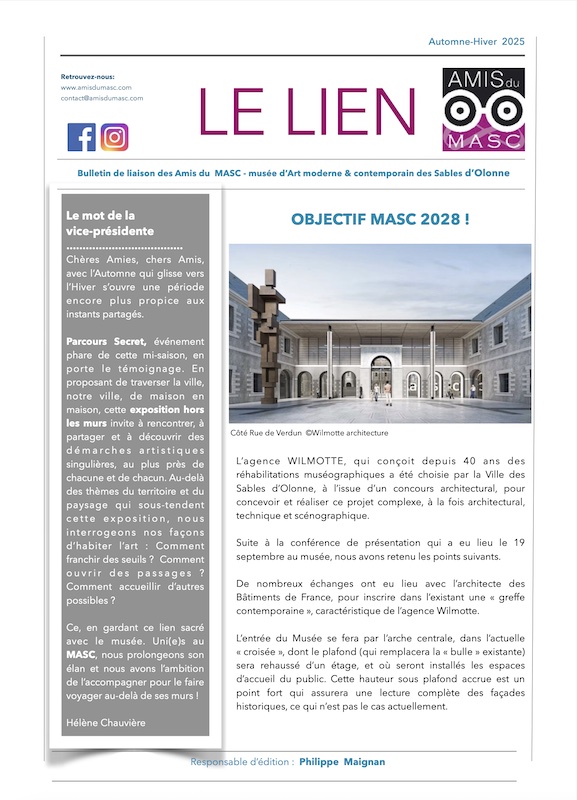 Amis du MASC -Une LIEN_Automne-Hiver 2025